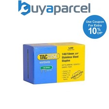 Tacwise 0477 140 Series 10mm Staples Stainless Steel - 5000 Pack - Type T50 G 0.0028 per staple