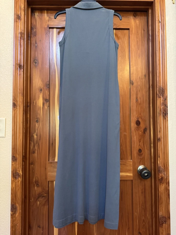 Max Mara Leisure Dress Blue Cotton Small - Image 2 of 4