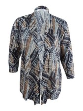 Kasper Women's Patterned Open Cardigan