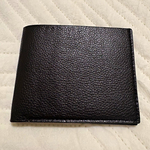 Men’s Black Faux leather Wallet with Folding Design, Credit Card & ID Window