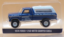 1974 Ford F-250 with Camper Shell..MIDWEST CENTER ...Greenlight-BigFoot  1:64