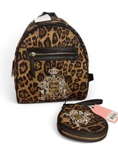 Mini mochila y monedero Juicy Couture leopardo
