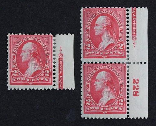 CKStamps: US Stamps Collection Scott#267 Strip Mint H OG Perf Separated