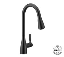 MOEN 87260BL Doherty Single Handle Pull-Down Sprayer Kitchen Faucet Matte Black