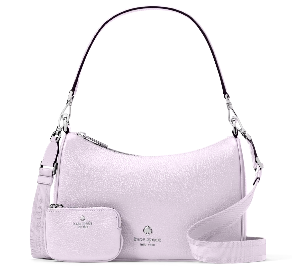 New Kate Spade Emma Medium Shoulder Bag Pebble Leather Frozen