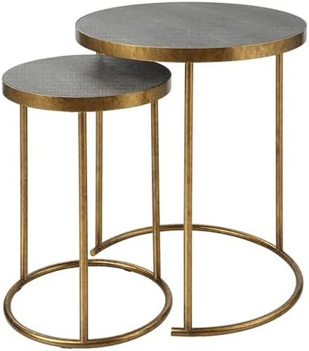 Aragon Set of 2 Nesting Tables - 24" Tall, 19.5" Wide for Versatile Style - Picture 3 of 4
