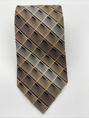 Stanford Brown Patterned Silk Tie