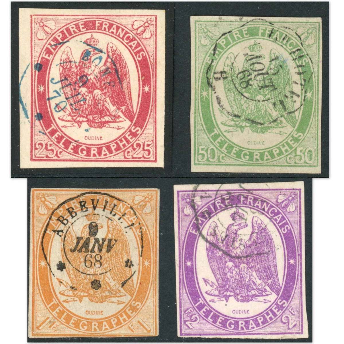 LOT DE 150 Timbres de FRANCE PF oblitérés tous différents avec cachet