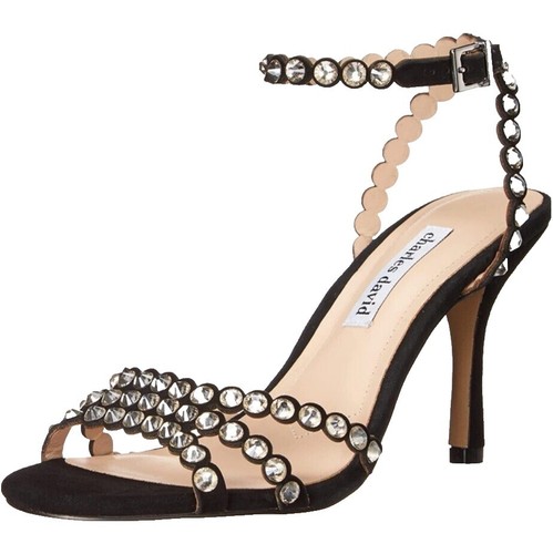 Sandales Talons Charles David - Noir Imprimé Serpent Gris Métallisé - Taille 7 - Neuves