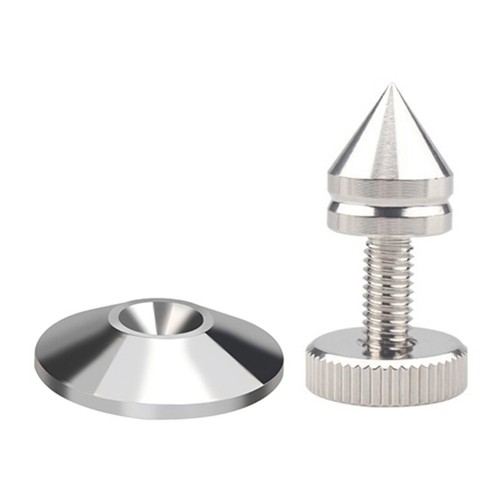 1Set Silver Speaker Isolation Spikes Metal Feet Pads Set for HiFi Speakers - Picture 10 of 12
