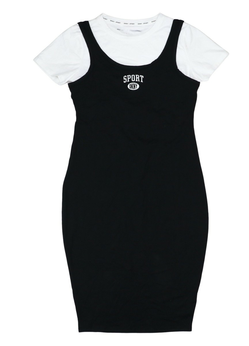dkny t shirt dress - T-Shirt - Black - Girl The delicate sheer stripes and embroidered DKNY logos add a touch of whimsy while ensuring comfort and style DKNY Sport Crewneck T-Shirt Dress