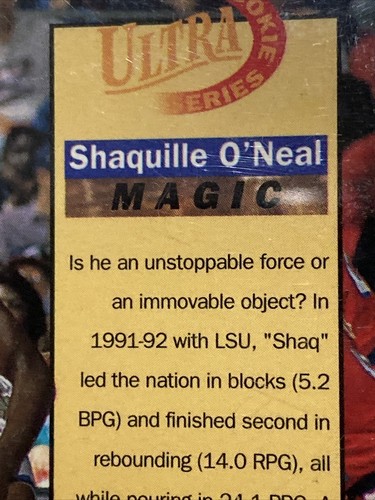 1992-1993 FLEER ULTRA ALL ROOKIE SERIES SHAQUILLE O'NEAL #7 HOF CARD - Picture 22 of 24