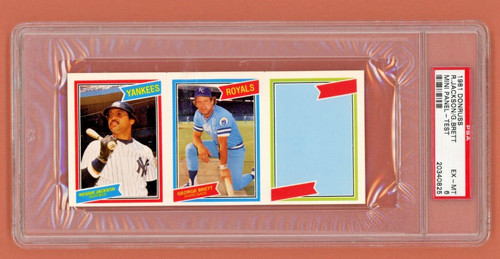 George Brett, Reggie Jackson [Mini Panel Test] 1981 Donruss card