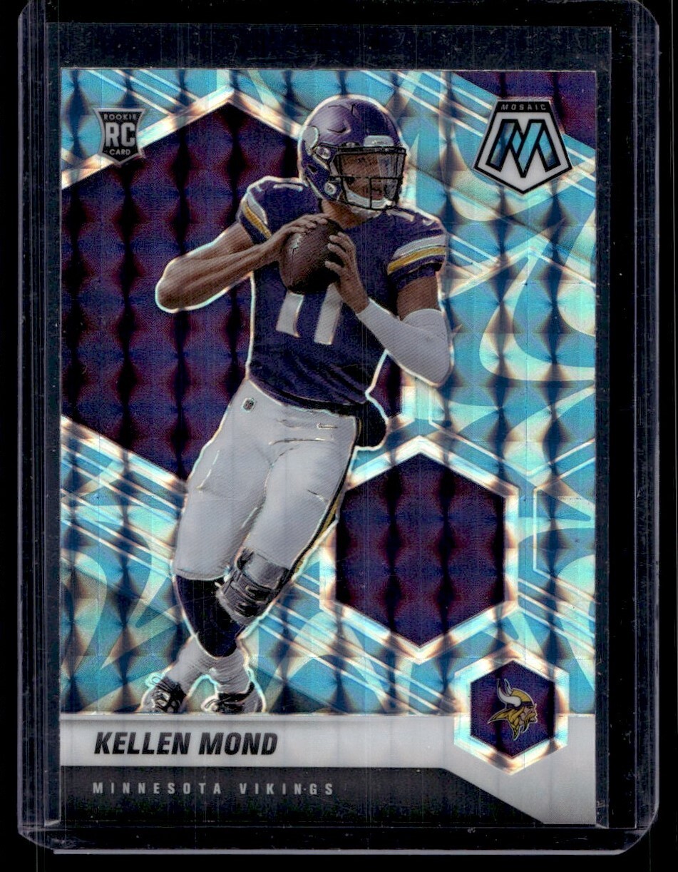 2021 Panini Mosaic Blue Reactive Kellen Mond Rookie G89 Minnesota Vikings #321