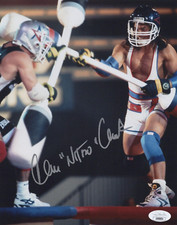American Gladiators 8x10 photo of Nitro signed by Dan Clark JSA COA