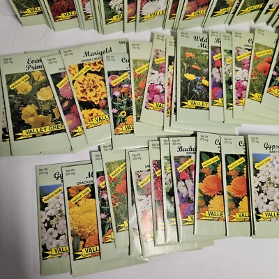 Valley Greene Flower Seeds 100 New Packs Assorted Flower Garden Mix Lot |  eBay