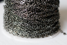 50ft Gunmetal Brass 3.5x3mm Cable Chain links soldered 1-3 day Shipping