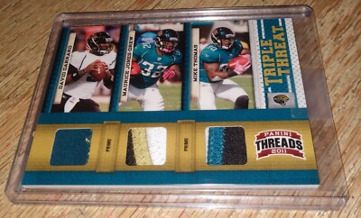 2011 Panini Threads Triple Threat 01/25 Game Worn Patches Garrard Drew Thomas