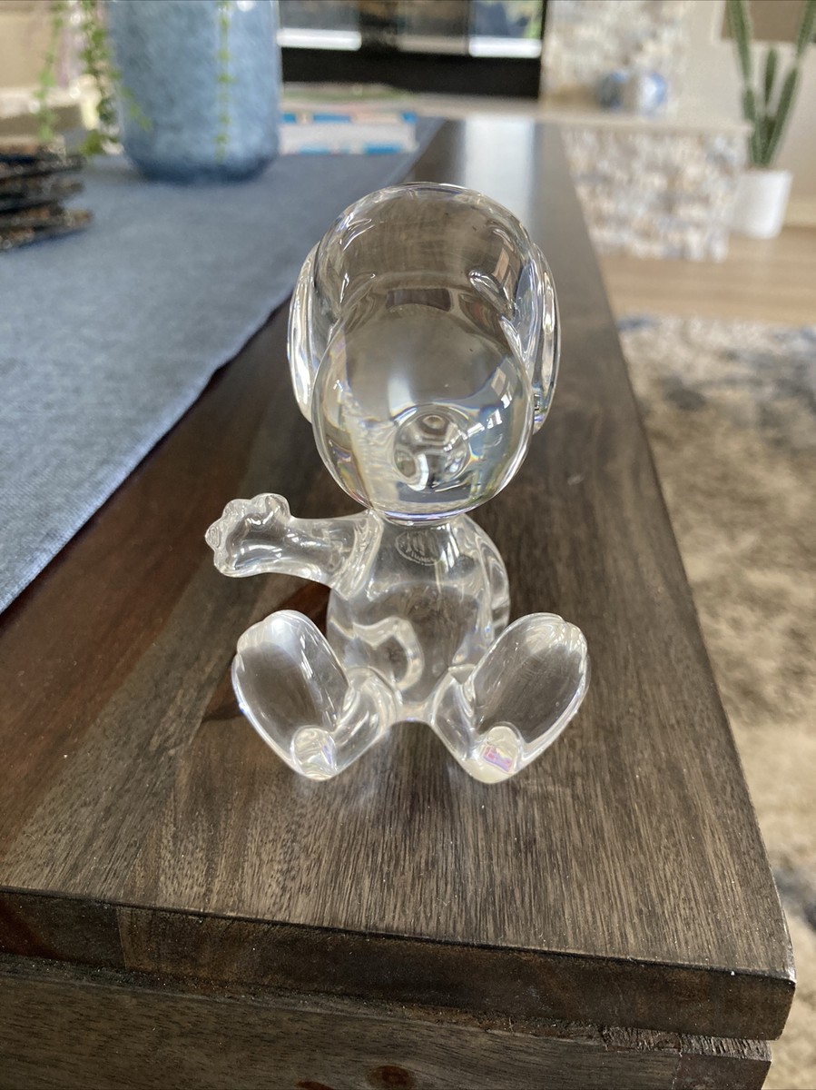 Rare Baccarat Snoopy Crystal Figurine Sitting | eBay