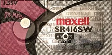 SR416SW 337 MAXELL WATCH BATTERIES SR416 SILVER OXIDE New Authorized Seller