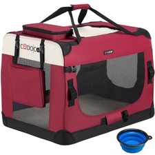 CADOCA Tiertransportbox L + Napf Transporttasche Hundebox Hundetransportbox