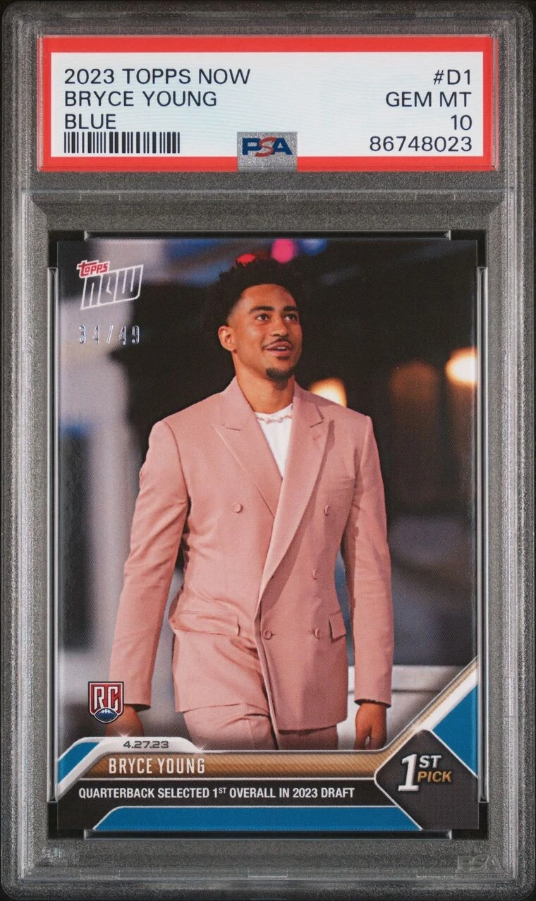 Bryce Young Topps Now #D1 Blue