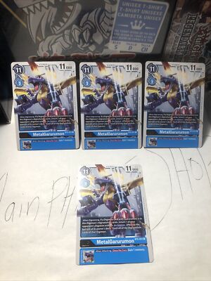 4x MetalGarurumon BT5-031 R RARE Digimon TCG NM/MINT!!!