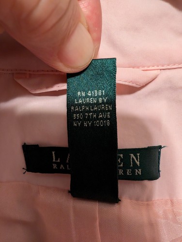 LAUREN Ralph Lauren Cherie Pink Db. Breasted Trench Coat Size Large NWT - Picture 11 of 21