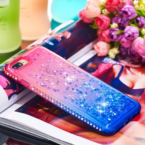 Flüssige dynamische Glitzer Treibsand Handyhülle für iPhone 8/7/6 Plus X/Xs/Xr/Xs Max - Bild 15 von 36