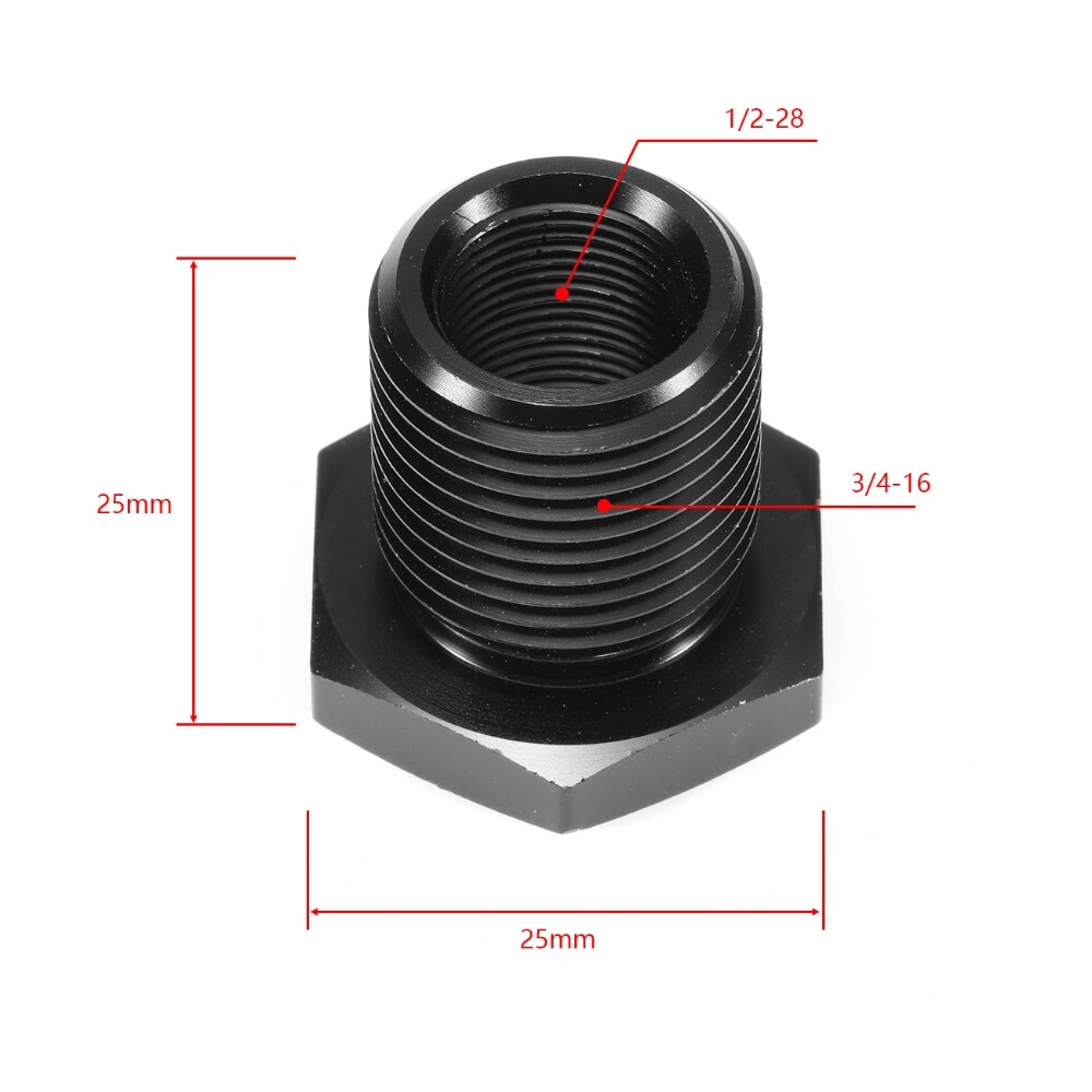 Adapter Stainless Steel Black Anodized
