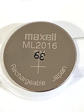 2 pc MAXELL ML2016 ML 2016 3v RECHARGEABLE LITHIUM BATTERY MFD. Sept. 2023
