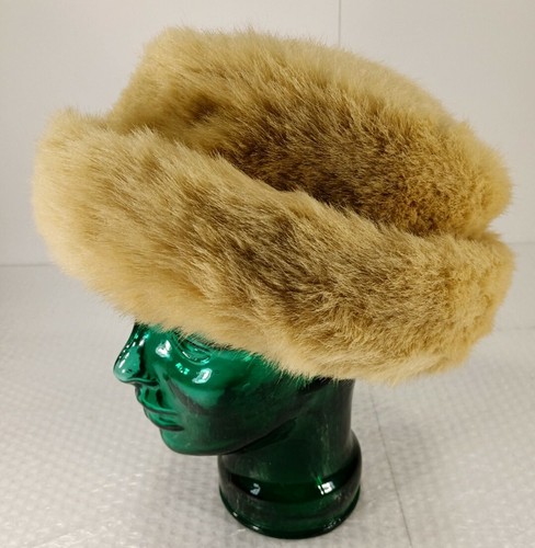 Betmar NY Faux Fur Hat Cream/Gold/Tan 