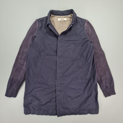 MARNI x H&M Herren Mantel dunkelblau 38 R Baumwolle mit Strickärmeln