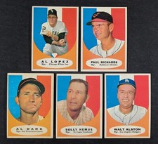 1961 Topps Baseball Managers Lot 5 Cards