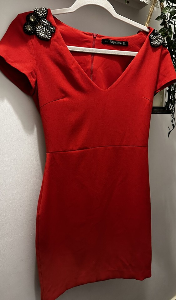 Red zara dress size small perfect for Occasion /wedding/party/xmas