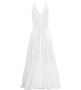 white cotton lace maxi dress