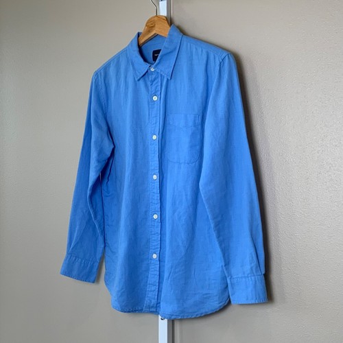 EUC Boys GAP French Union Blue Long Sleeve Linen Button Up Shirt, XXL (14-16) - Picture 10 of 21
