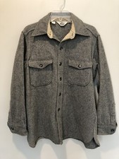 Vintage WOOLRICH 100 Wool Style 100 Herringbone Heavy Shirt Jacket Sz 16 L/XL