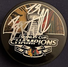 Bryan Bickell Autograph Signed Blackhawks 2013 Stanley Cup Champ Puck COA JSA