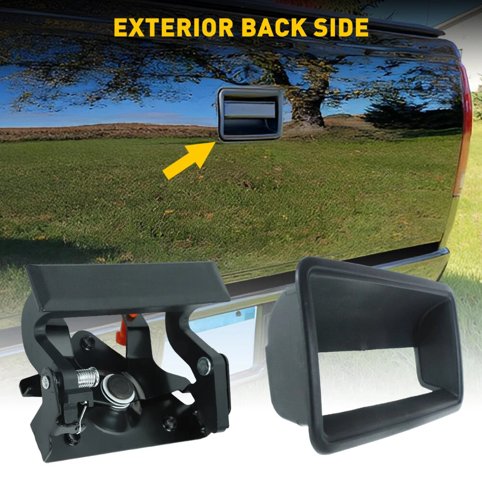 Manija y bisel de puerta trasera 15531113 para camioneta Chevy CK 1500 GMC 2500 3500 EE. UU. Foto 3 de 4