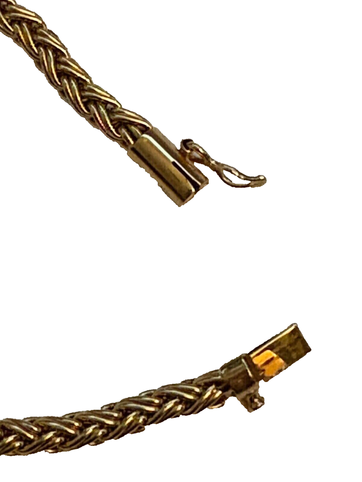 Tiffany & Co. 18K Yellow Gold Wheat Braided Rope Russian Weave 7 1/4 ...