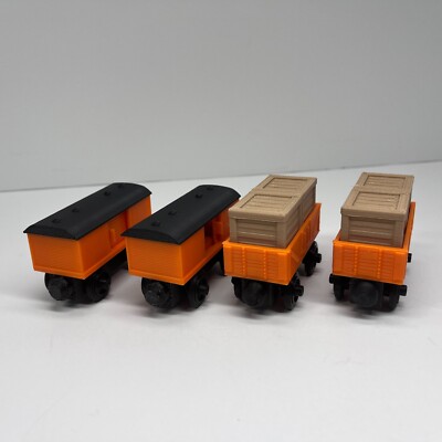 Wooden Railway Compatible Cargo & Box Car Train  Custom Made Thomas Friends (O)