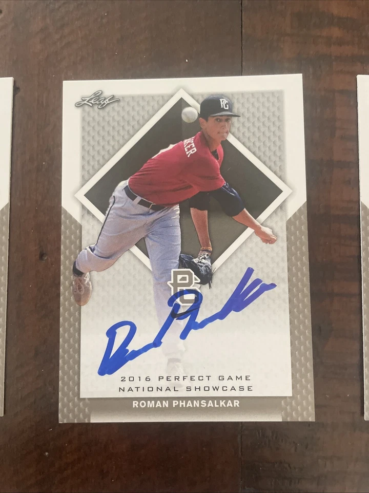 ROMAN PHANSALKAR 2016 LEAF "PERFECT GAME SHOWCASE ALL-AMERICAN ROOKIE CARD #184! - Image 2 of 4