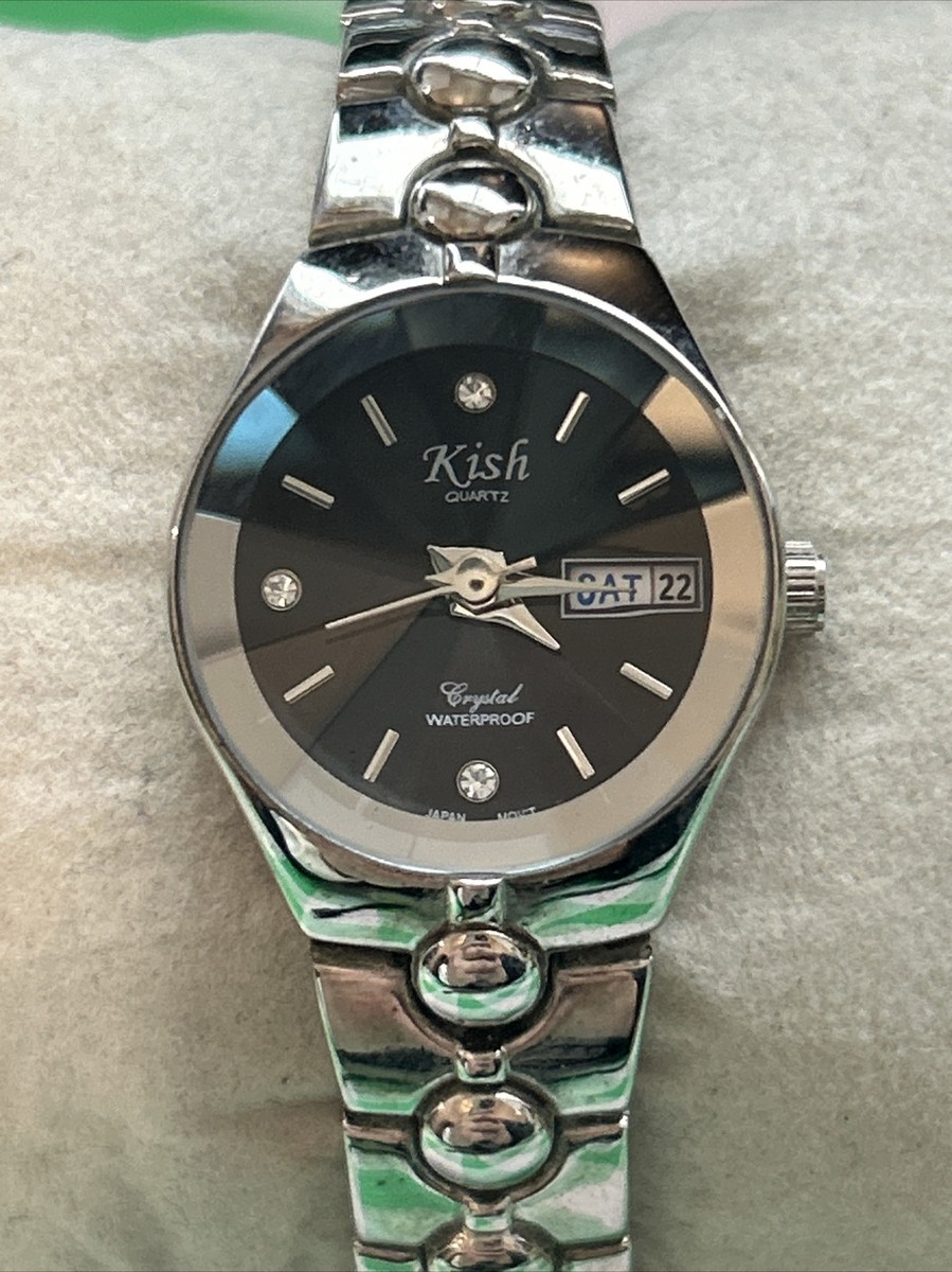 Kish Black Dial Silver Tone Women display picture 1