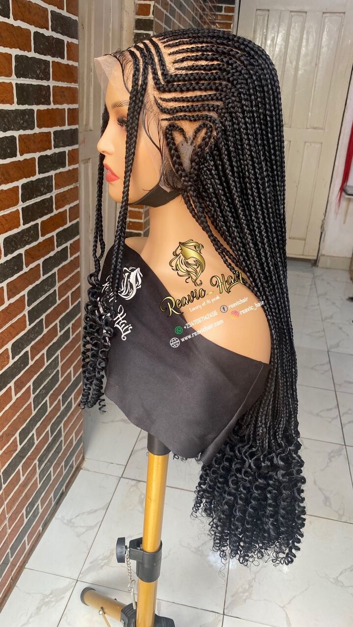 Half Fulani Braids Half Sew In in 2025 | Summer hairstyles, Cool braid ... — image 3