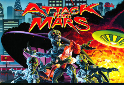 Bally Attack From Mars Pinball Machine Translite AWESOME ARTWORK