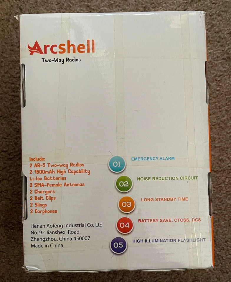 Brand NEW - Arcshell AR5 - Two-Way Radios - UHF FM Transceivers - 2 PACK - Image 2 of 3