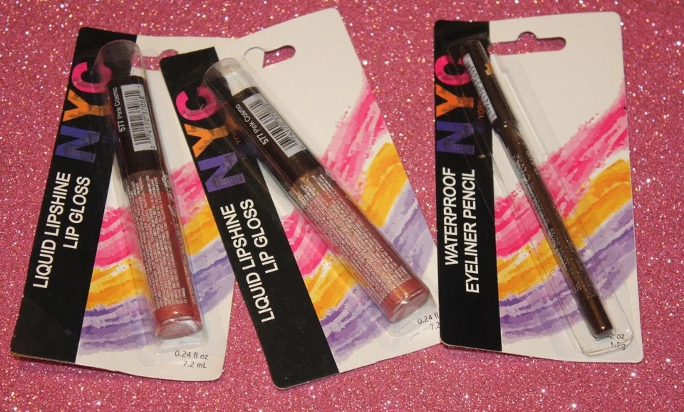 2X NYC Liquid Lipshine #577 Pink Cosmo + CITY PROOF 24HR WATERPROOF EYELINER 932 - Image 3 of 3