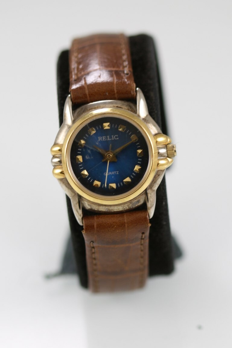Vintage Relic Women\'s Quartz Watch Works Used Leather Band VINTAGE RELIC WOMENS WATCH; TAN LEATHER BAND; WR; SQUARE  main image 3
