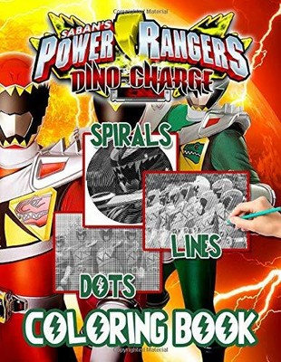 power rangers dino charge dots lines spirals coloring book